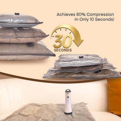 Vacbird Travel Vacuum Bags with Rechargeable Pump, Carry-On Space Saver