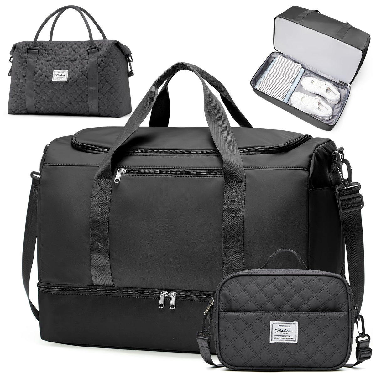 Extra Large Travel Duffel Bag, Carry-On Weekender Bags for Women Travel