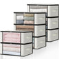 HomeHacks 3-Pack Clothes Organizer Storage Bags, 35L Storage Bins, Gray
