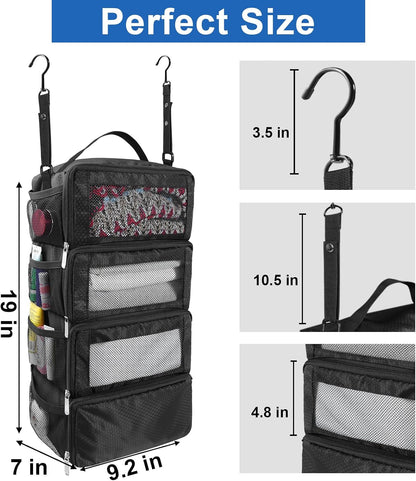 Olosar Suitcase Organizer, Travel Luggage Organizer Portable Hanging Travel Shelves Collapsible Hanging Packing Cubes for Carry on Suitcase