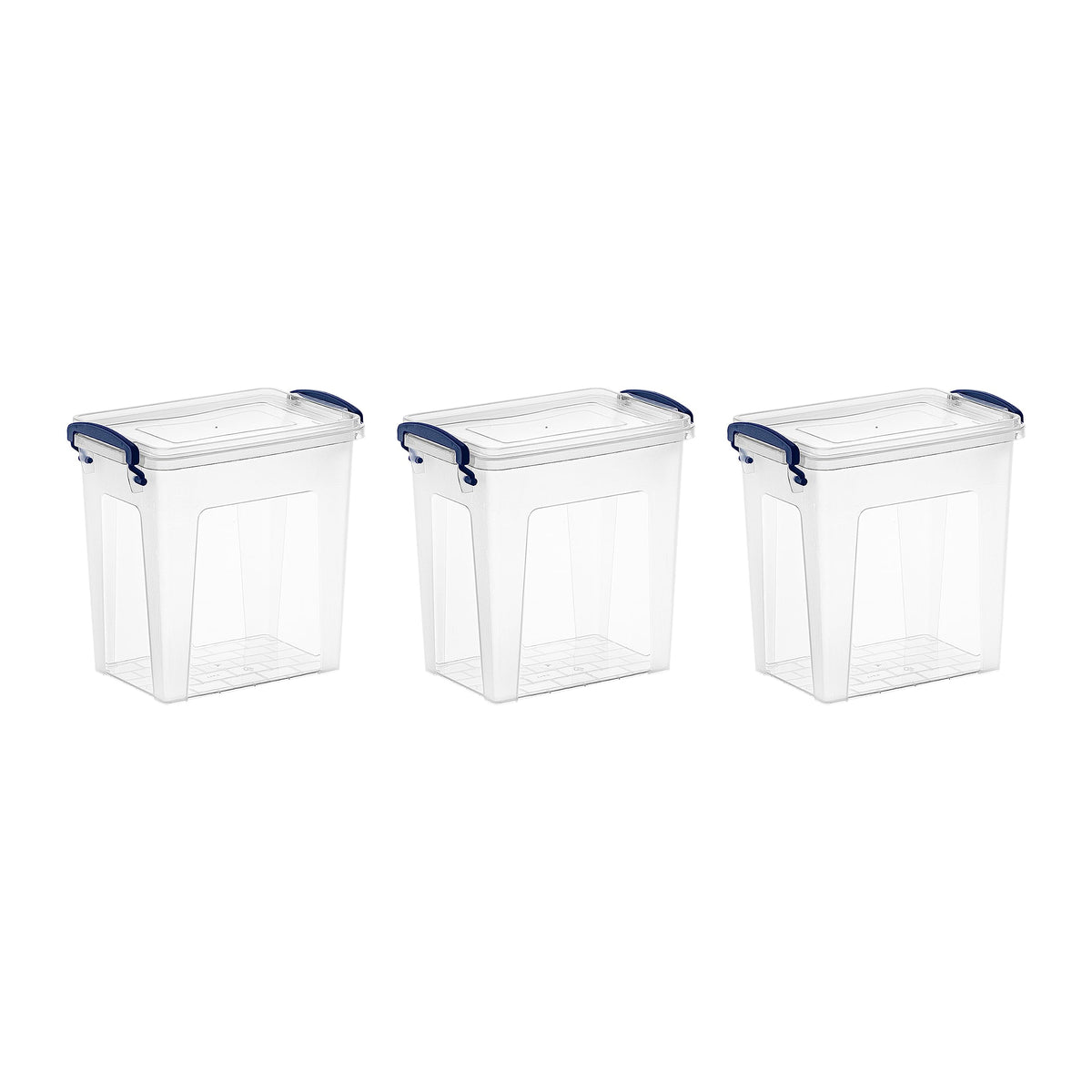 Superio 13.7 Quart Clear Plastic Storage Bin with Lid, Stackable Organizer Box, BPA-Free Storage Container for Home, Garage, School & Office, 1 Pack