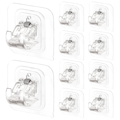 8PCS Self Adhesive No Drill Adjustable Curtain Rod Holder Hooks Brackets