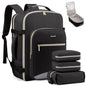 LOVEVOOK 40L Travel Backpack Flight Approved Carry on Backpack,3 Packing Cubes,Waterproof Personal Item Travel Bag,TSA Carry on Luggage Suitcase Travel Essentials,Gifts for Women & Men,fits 17" Laptop