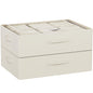 CYhom Under Bed Storage Bins Frame Storage Box Oxford Fabric Sturdy Underbed Container Foldable Stackable Large Capacity Clothes Organizer