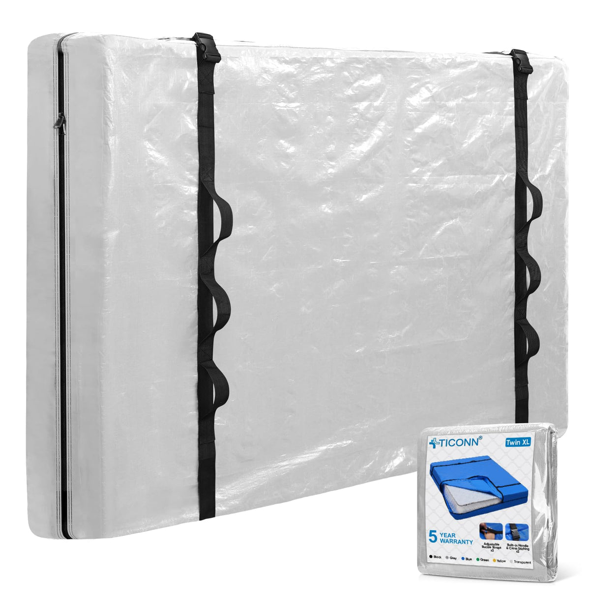 TICONN Mattress Bags for Moving, Heavy Duty Mattress Cover Storage Bag