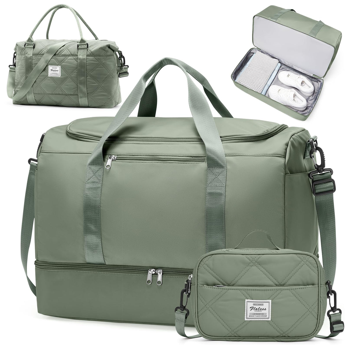 Extra Large Travel Duffel Bag, Carry-On Weekender Bags for Women Travel