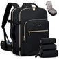 LOVEVOOK 40L Travel Backpack Flight Approved Carry on Backpack,3 Packing Cubes,Waterproof Personal Item Travel Bag,TSA Carry on Luggage Suitcase Travel Essentials,Gifts for Women & Men,fits 17" Laptop