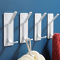 YIGII Towel Hook/Adhesive Hooks - Black Wall Hooks Stick for Bathroom and Kitchen Heavy Duty Hooks 4-Pack, Stainless Steel