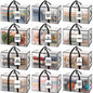 ClearSpace Heavy Duty Moving Bags - Water Resistant Storage Bags with Backpack Straps, Zippers and Handles - Large Moving Boxes for College Dorm, Travel, Closet Organization - 6 Pack, Clear