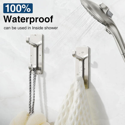 pickpiff 13LB Strong Stick-on Hooks for Coat & Towel, Brush Nickel 12 Pack