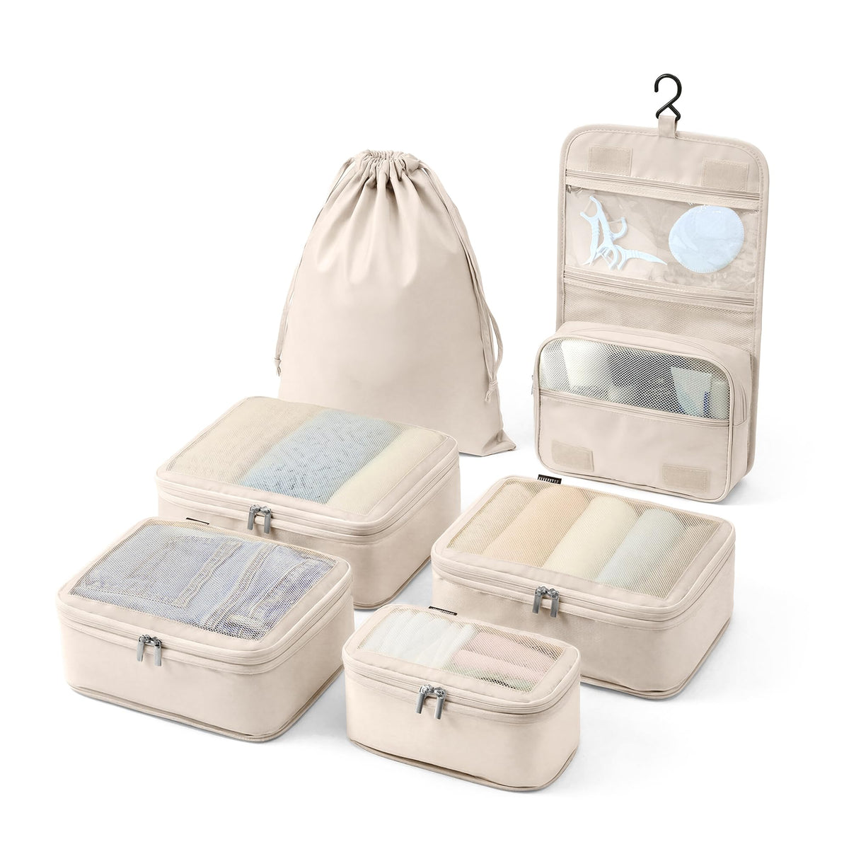 Vandel TSA-Friendly Packing Cubes for Carry On, Mesh Suitcase Organizer Bag