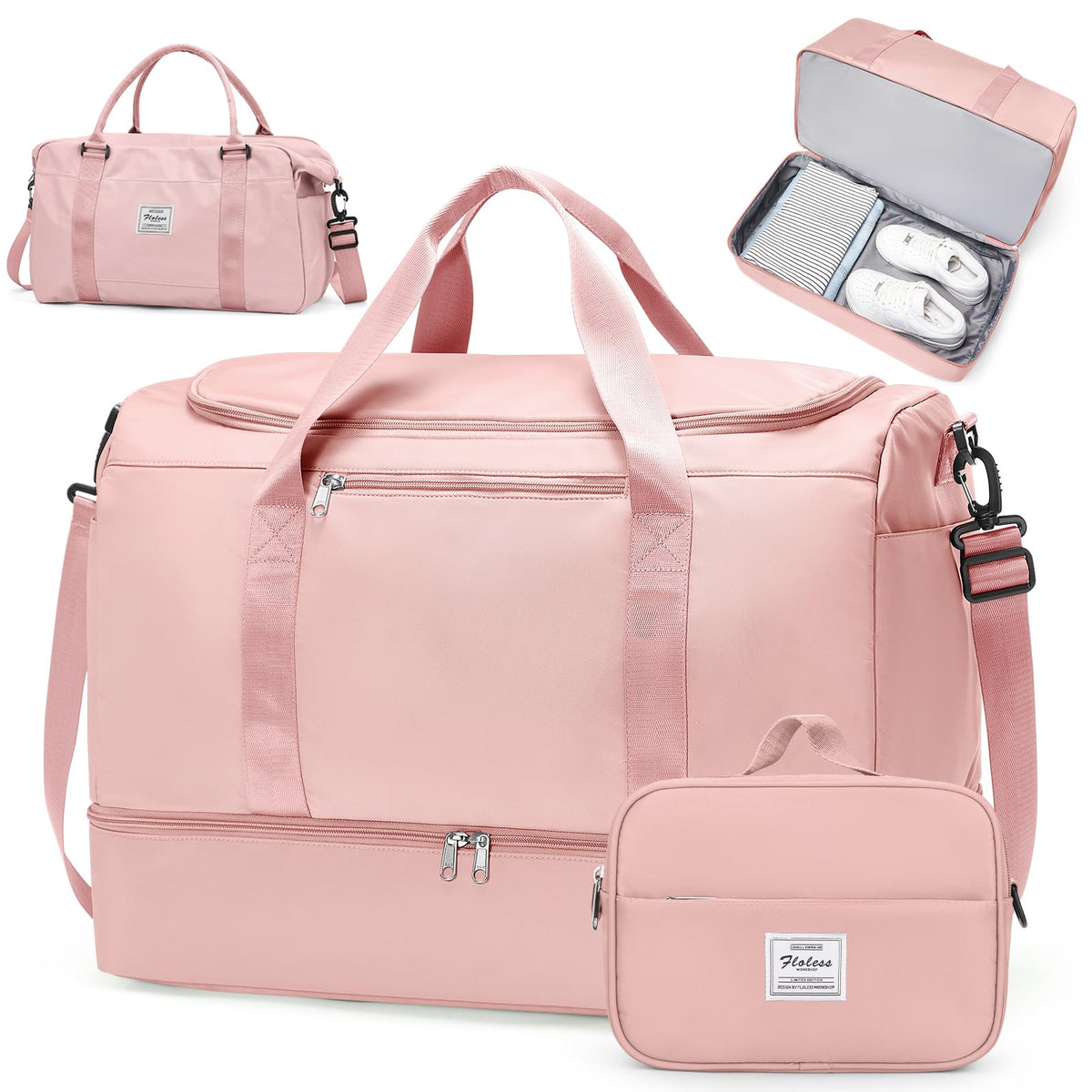 Extra Large Travel Duffel Bag, Carry-On Weekender Bags for Women Travel