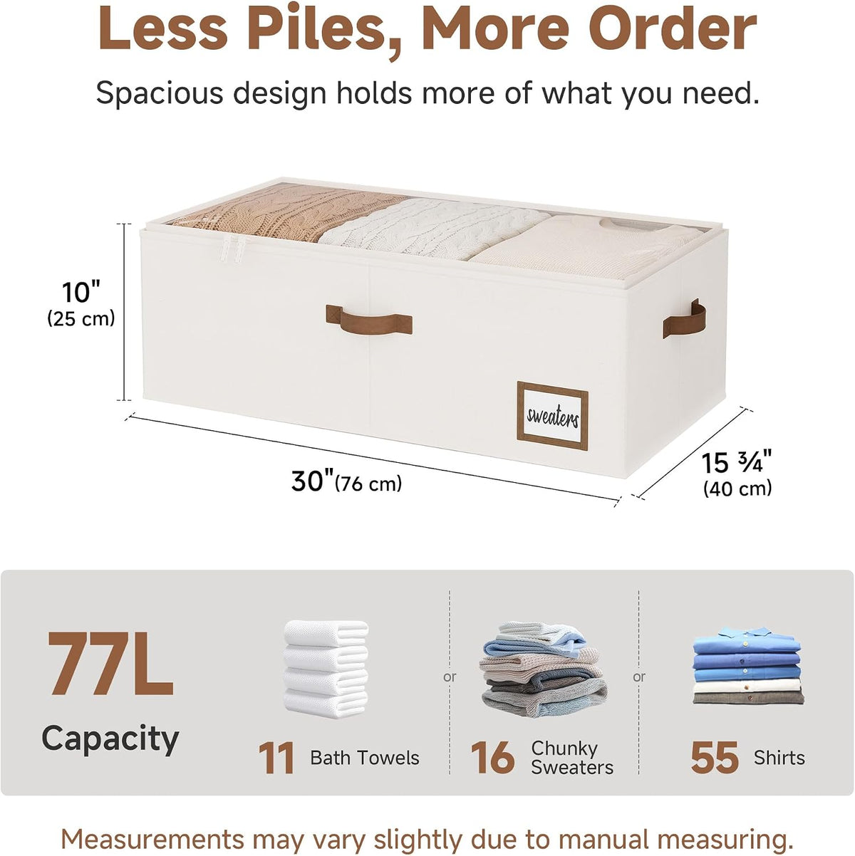 StorageWorks 10 Inch Tall Under Bed Storage Containers with Clear Lid