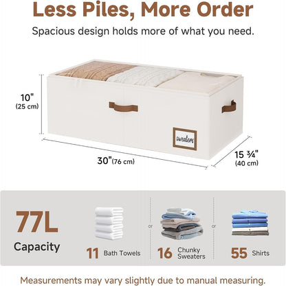 StorageWorks 10 Inch Tall Under Bed Storage Containers with Clear Lid
