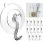 Adhesive Large Wall Hooks for Hanging Heavy Duty No Drill, 22 lbs, 12 pcs