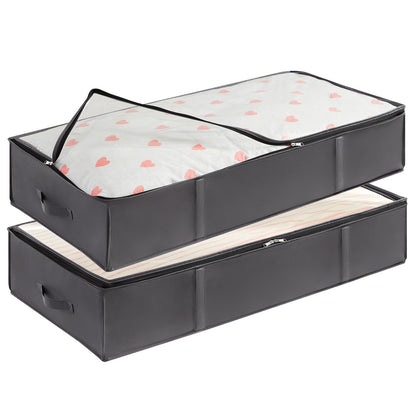 Lifewit 95L 4 Pack Under Bed Storage Container, Blanket Organizer, Gray