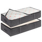 Lifewit 95L 4 Pack Under Bed Storage Container, Blanket Organizer, Gray
