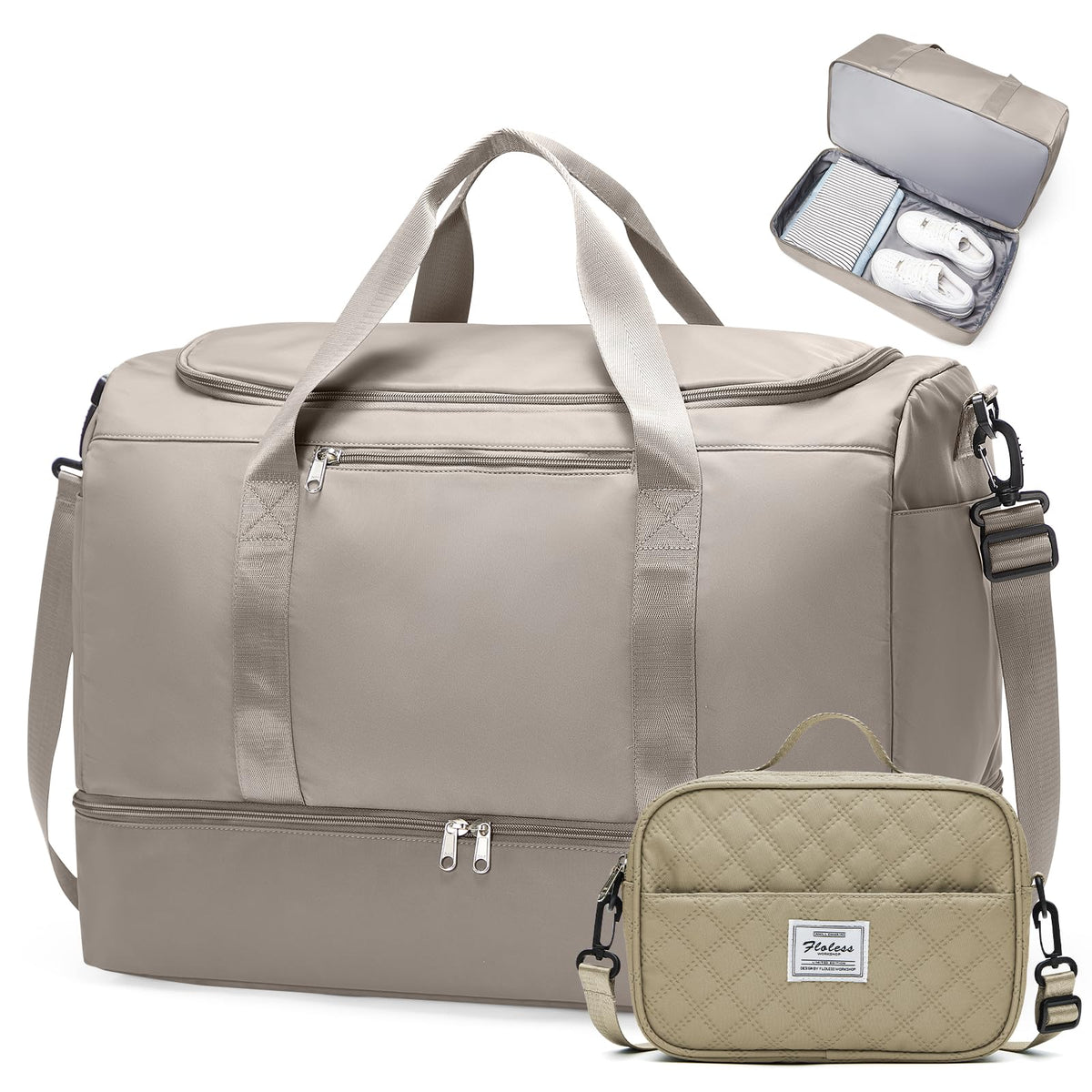 Extra Large Travel Duffel Bag, Carry-On Weekender Bags for Women Travel