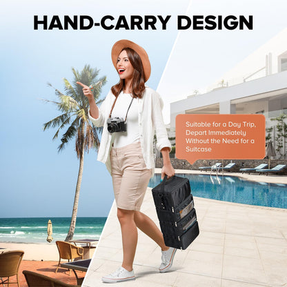 Suitcase Organizer, Hanging Travel Luggage Organizer Shelves Carry On Bag