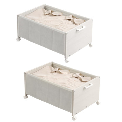 Wooden Under Bed Storage Drawer with Wheels for Space-Saving Storage