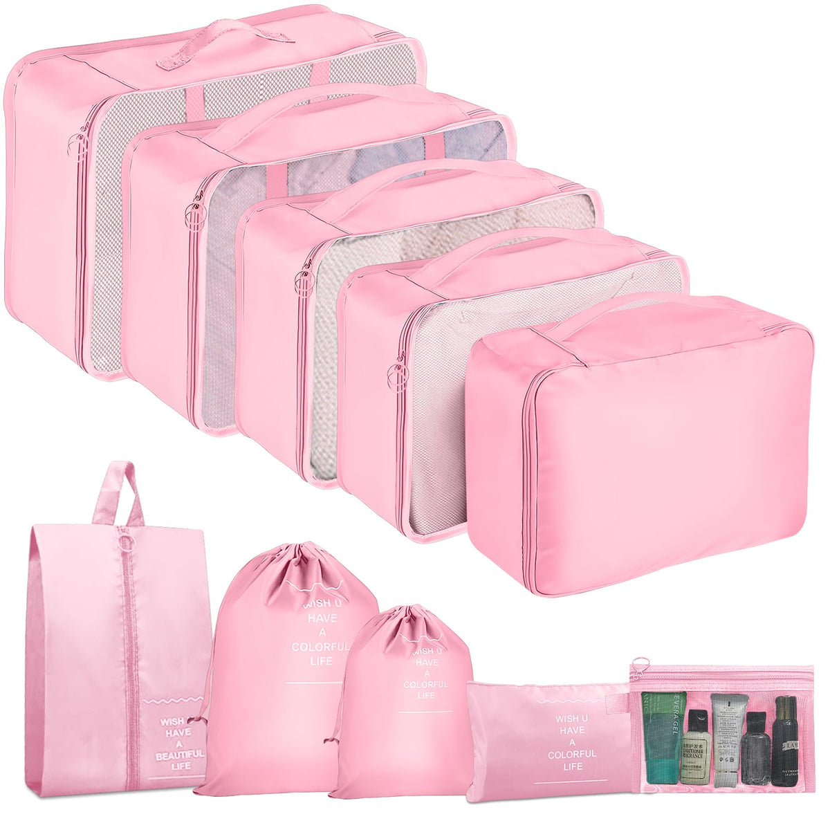 Packing Cubes for Travel 8 Set Luggage Organizer Bags