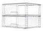 Vtopmart 2 Pack Large Clear Stackable Plastic Storage Drawers for Closet
