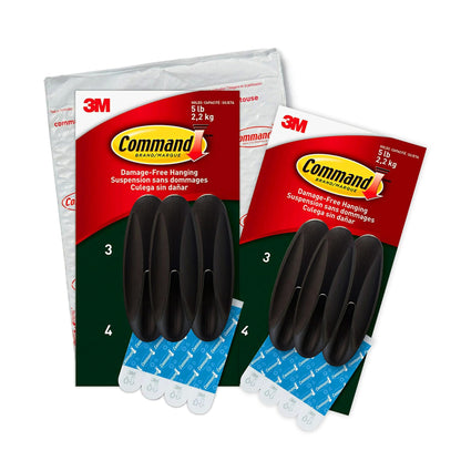 Command Outdoor Metallic Bronze Hooks, 3 Hooks, 4 Strips