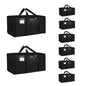 Moving Bags Extra Large 8 Pack - Heavy Duty Storage Totes with Wrap-Around Handles & Reinforced Zippers - Foldable Moving Box Alternative, Water-Resistant for Dorm, Closet & Under Bed Storage (Clear)