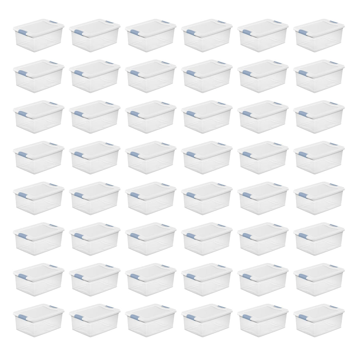 Sterilite Latching Box with Lids for Home and Office, 32 Quart, 6-Pack