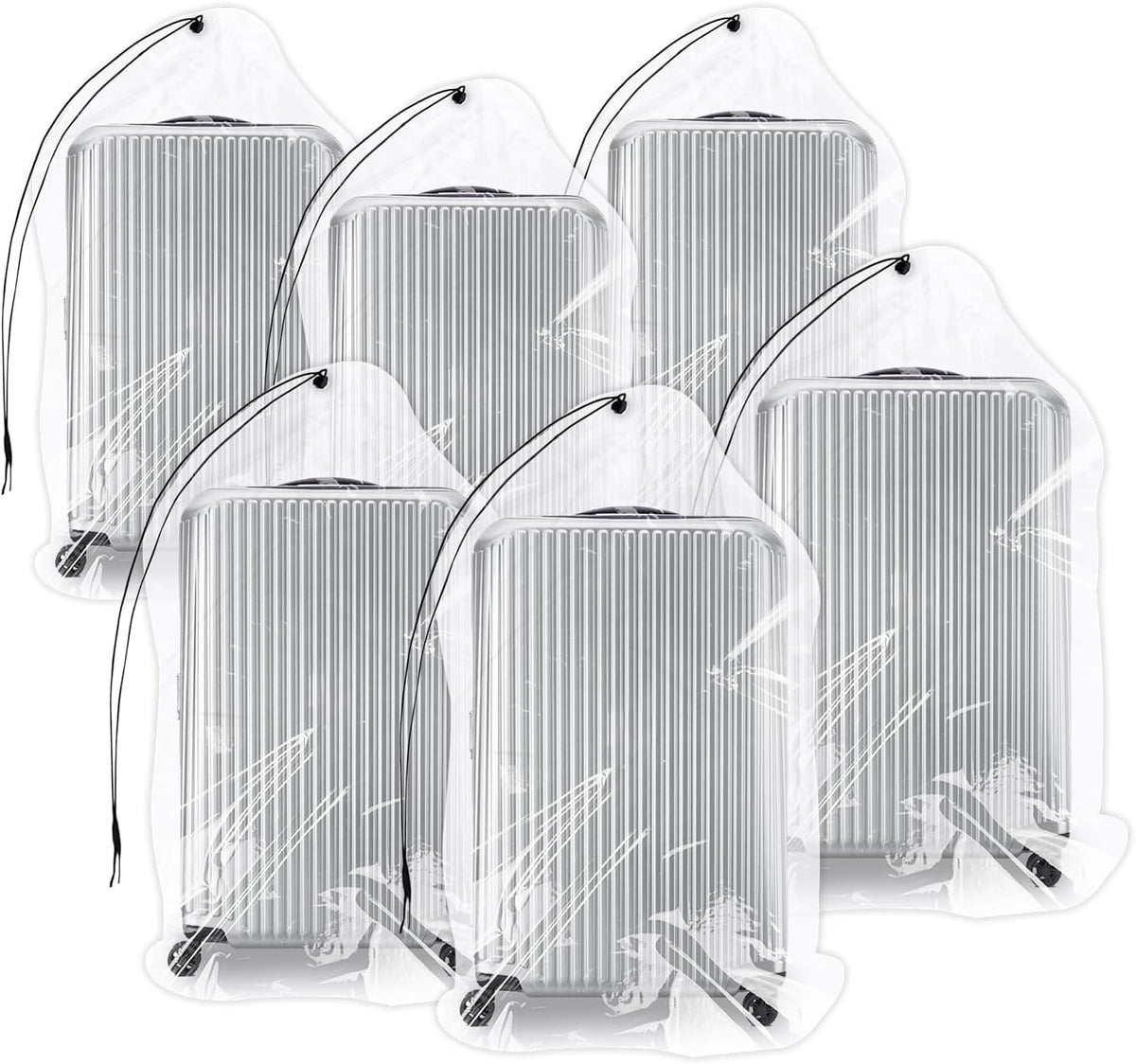 62x31 Inch Extra Large Clear Plastic Suitcase Storage Bags, 3 Pack, 4 Mils