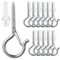 FSAH 36 PCS Q-Hanger Hooks with Safety Buckle, Windproof Screw Hooks