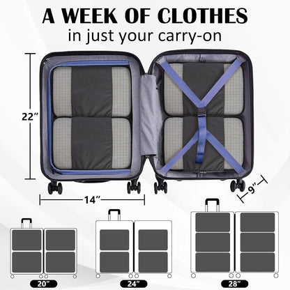 Compression Packing Cubes for Travel Packing Organizers, Mesh Black, XL