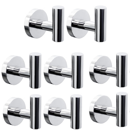 Towel Hooks Bathroom Coat Robe Wall Hook Heavy Duty Door Hanger Towel Robe Clothes Cabinet Closet Sponges Rack for Bathroom Bedroom Kitchen Hotel Pool 4 Packs Black(Drilling Installation)