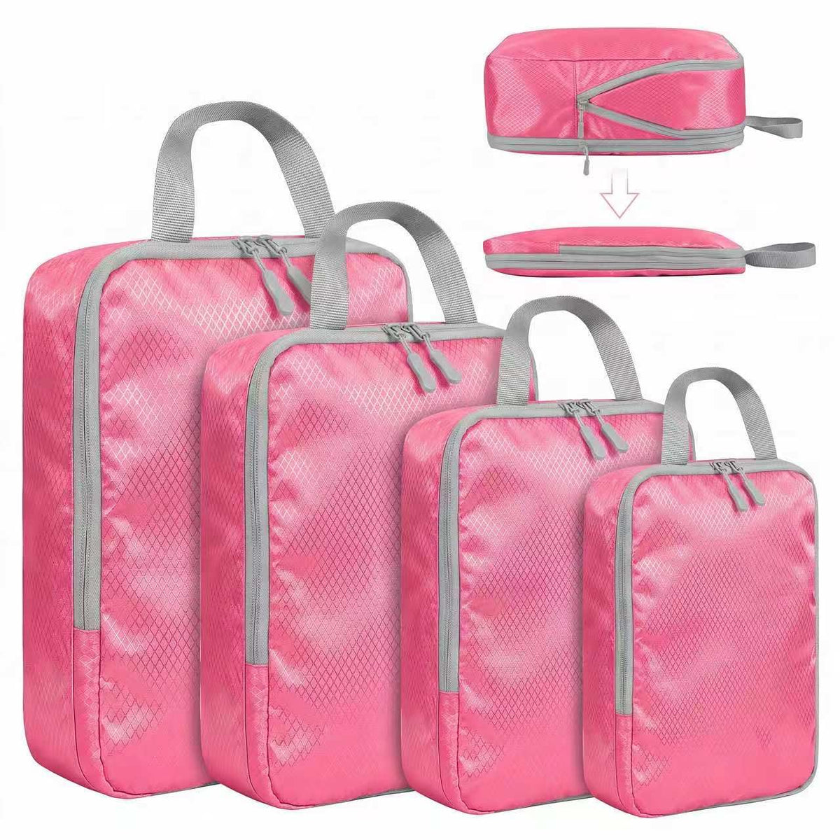 LANSKLBD 6/8 Set Packing Cubes for Suitcases Travel Luggage Packing Organizers,Travel Accessories Essentials Luggage Organizer with Shoe/Tioletry/Laundry Bag (Black, 6 set)