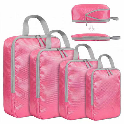 LANSKLBD 6/8 Set Packing Cubes for Suitcases Travel Luggage Packing Organizers,Travel Accessories Essentials Luggage Organizer with Shoe/Tioletry/Laundry Bag (Black, 6 set)
