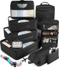 Veken 10 Set/8 Set Packing Cubes for Travel Essentials,Anti-Wrinkle Buckled Suitcase Organizer for Shoe & Toiletry Bag,Carry On Luggage Bag for Airplane & College Dorm Room Accessories,Women Men Gifts