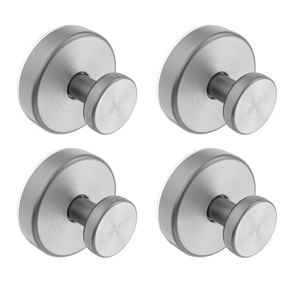 Suction Cup Hooks for Shower, Removable Towel Hooks for Bathroom Window Glass Door Wall, Bath Robe Looafh Hook for Hanging - 4 Pack, Black