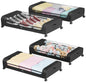 Under Bed Storage Containers, Shoe Storage With Wheels, Foldable Bedroom Storage Organization with Handles, Under Bed Storage Bins Drawer For Clothes, Blankets And Shoes, Bedding (2 Pack, Black)