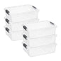 Superio 13.7 Quart Clear Plastic Storage Bin with Lid, Stackable Organizer Box, BPA-Free Storage Container for Home, Garage, School & Office, 1 Pack