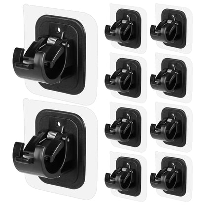 8PCS Self Adhesive No Drill Adjustable Curtain Rod Holder Hooks Brackets