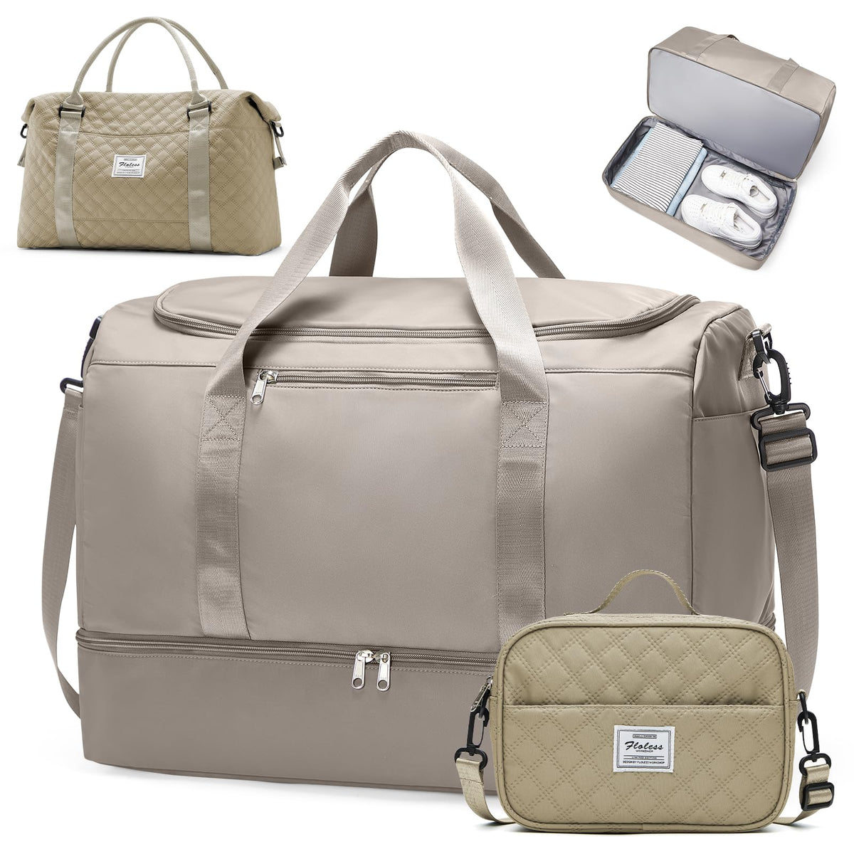 Extra Large Travel Duffel Bag, Carry-On Weekender Bags for Women Travel
