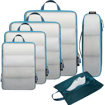 BAGAIL 6 Set Ultralight Compression Packing Cubes Packing Organizer for Travel Accessories Luggage Suitcase Backpack