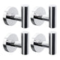 Towel Hooks Bathroom Coat Robe Wall Hook Heavy Duty Door Hanger Towel Robe Clothes Cabinet Closet Sponges Rack for Bathroom Bedroom Kitchen Hotel Pool 4 Packs Black(Drilling Installation)