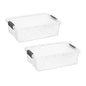 Superio 13.7 Quart Clear Plastic Storage Bin with Lid, Stackable Organizer Box, BPA-Free Storage Container for Home, Garage, School & Office, 1 Pack