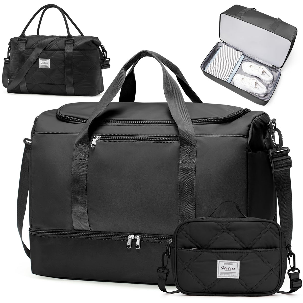 Extra Large Travel Duffel Bag, Carry-On Weekender Bags for Women Travel