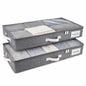 HOMELUX THEORY Under Bed Storage, Low Profile 2pc with Lid, Black