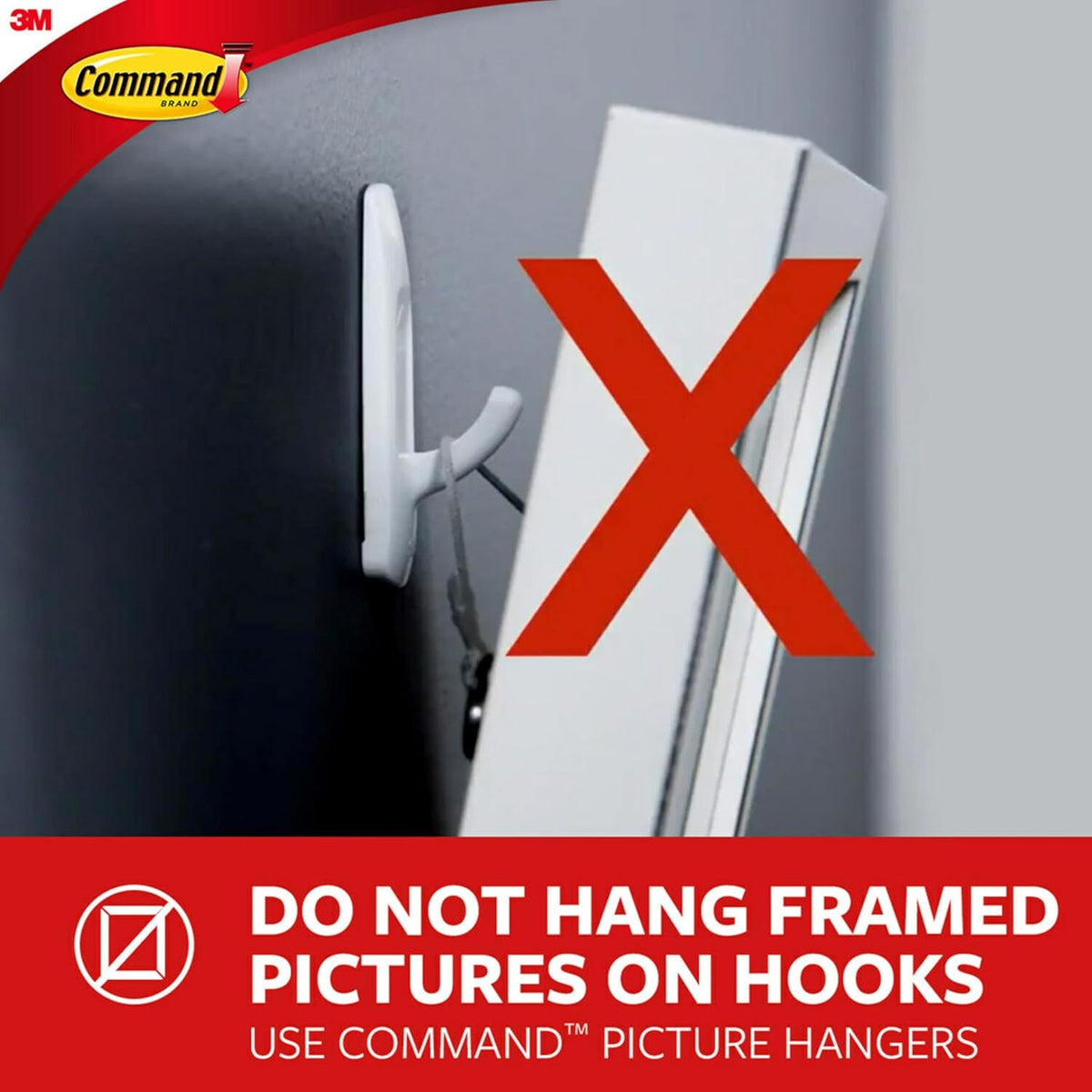 Command Medium Designer Hooks Multi-Pack, 6 Hooks, 12 Strips