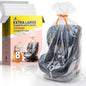 45x65 Inch Extra Large Clear Plastic Storage Bag for Luggage Cover, 8 Pack