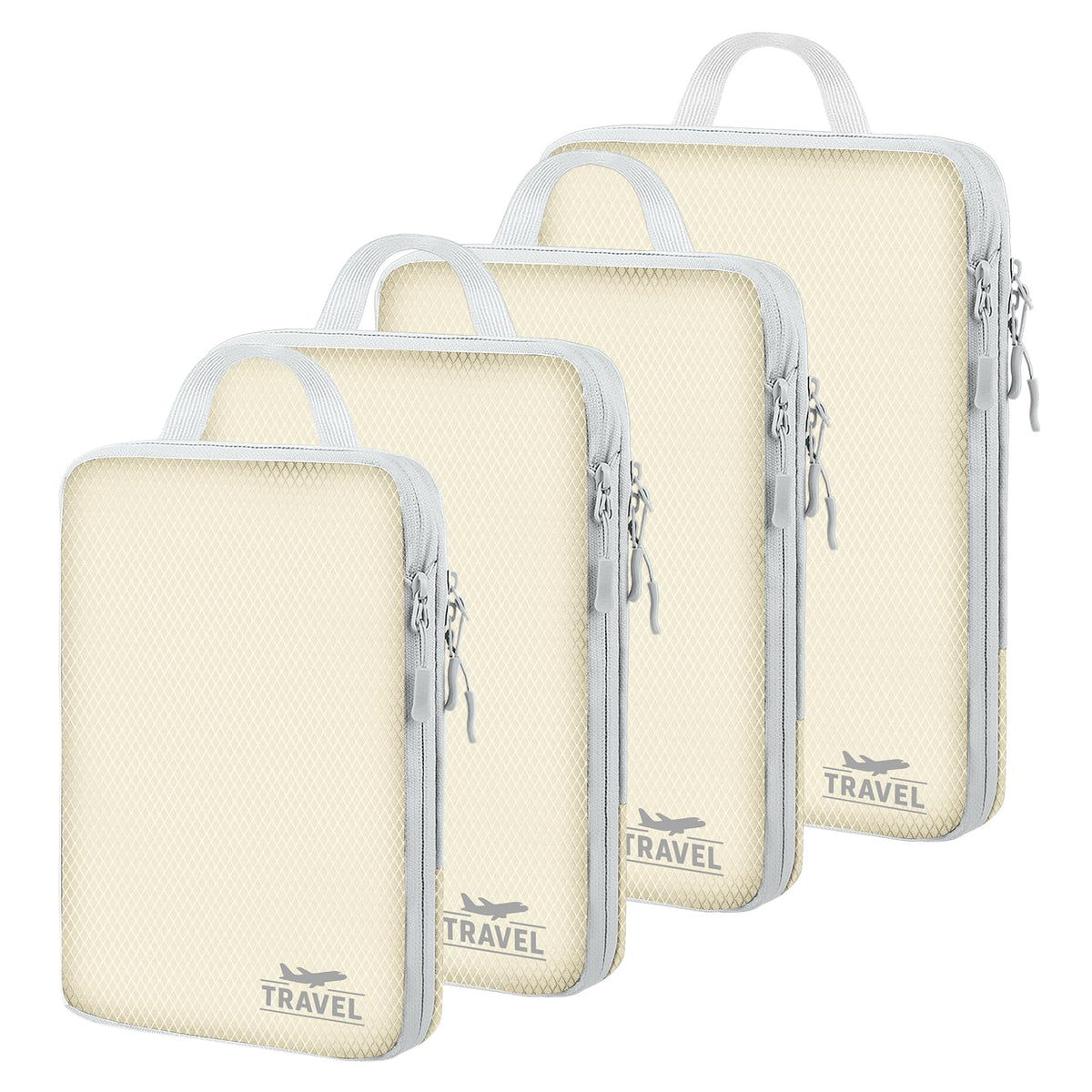 4 Set Compression Packing Cubes For Travel Bags Organizer For Luggage Suitcase Organizer, Compression Bags For Travel Accessories Luggage Storage Set (4 Pcs, Pink Leoparda)