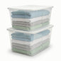 HOMZ Clear Plastic Storage Bins w/Snaplock Lids, 28 Qt, Gray, 2 Pack